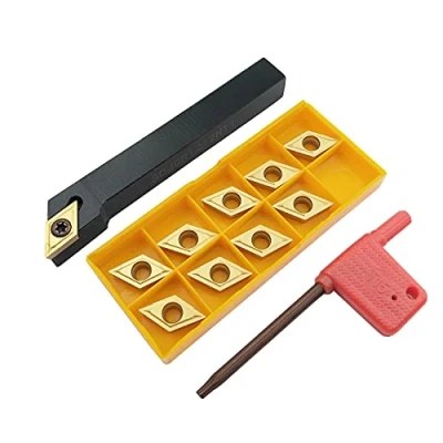 Immagine di 1 x supporto per tornio CNC SDJCR1212H11, chiave T15, 10 pezzi DCMT32.51 /DCMT11T304 inserti in carburo