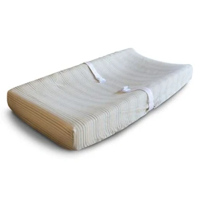 Immagine di Mushie Fodera per Fasciatoio Lavabile 70 x 45 cm Adatta Fasciatoi Standard Cinture di Sicurezza Regolabili Accessori Bambini Sicuri e Alta Qualità Retro Stripes