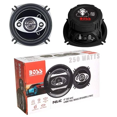 Immagine di PHANTOM 2 DIFFUSORI compatibile con BOSS AUDIO SYSTEMS SERIES P45.4C coassiali a 4 vie 10,00 cm 100 mm 4&quot; da 125 watt rms 250 max 93 db ohm sospensione in gomma, coppia