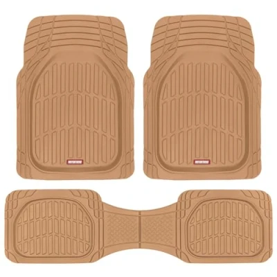 Immagine di Motor Trend MT 923 BG Tappetini in Gomma per Auto, SUV, Camion e furgoni, Protezione Tutte Le Condizioni atmosferiche, su Misura, Colore: Beige Chiaro