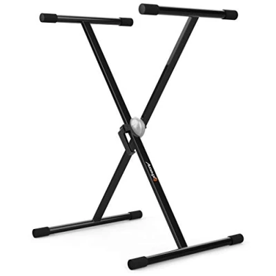 Immagine di Audibax Onyx 131 Supporto per Tastiera a Forbice Musicale Elettronica Sistema di Regolazione con Snodo Sferico Easy Lock Carico 40 kg Tastiere da 61, 76 e 88 Tasti