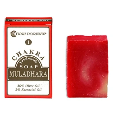 Immagine di Fiore d&#039; Oriente 1st chakra Muladhara Handmade Soap bar 70 g, rosso