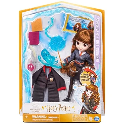 Immagine di Wizarding World 6063882 8inFeatureFashionHermione Harry Potter, 20,3 cm Hermione Granger Light up Patronus 7 Accessori per Bambole e Hogwarts, Giocattoli Bambini dai 5 Anni in su, Multicolore
