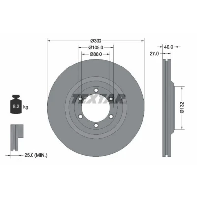 Immagine di TEXTAR PRO 92282403 Disco freno ISUZU: D Max II Pick up