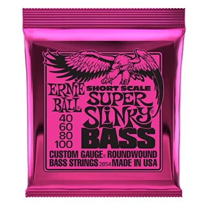 Immagine di Ernie Ball, Super Slinky Nickel Wound Short Scale, P02854, Corde per basso elettrico a scala corta, diametro 45 100