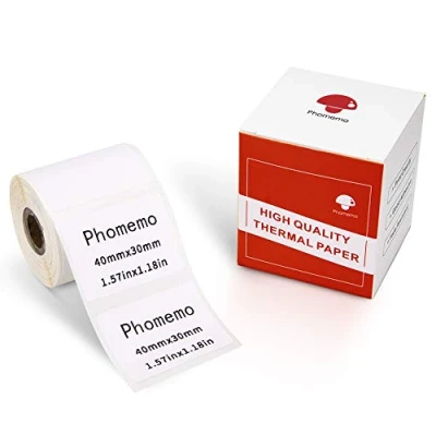 Immagine di Phomemo Etichetta M110 Termica Multifunzionale Autoadesiva, 1.96&#039;&#039;x 1.18&quot; (50 x 30 mm), Compatibile con la Stampante per Etichette Phommeo M200/M110/M120/M220/M221, 230 etichette/rotolo