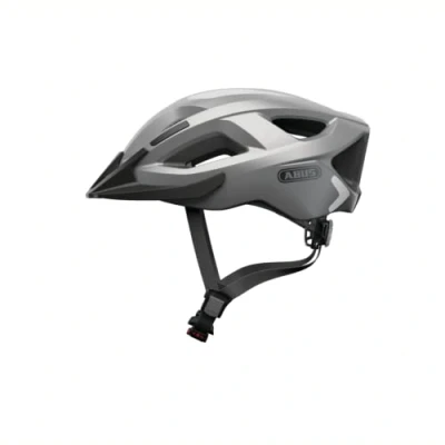 Immagine di ABUS Aduro 2.0 Casco da città bici a tutto tondo in design sportivo Adatto al traffico cittadino Per uomini e donne Argento, Taglia M