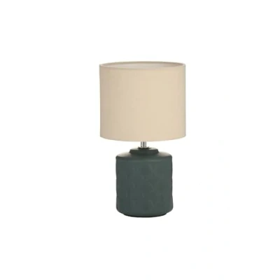 Immagine di Pauleen 48326 Lampada da Tavolo Glowing Midnight E14 Max 20W, Verde Scuro Tessuto, Ceramica, Crema, Dunkelgrün