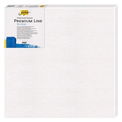 Immagine di Kreul 507070 Tela Solo Goya Linea Premium, Tesa 70 x cm di qualità Superiore, Cotone 4 Volte primerizzata, per Colori a Olio, acrilici e Gouache, White