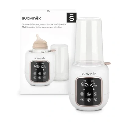 Immagine di Suavinex, Scaldabiberon e Sterilizzatore 2 in 1, Sterilizza biberon ciucci, Scalda Scongela Biberon, Latte Materno Omogeneizzati, con Modalità Rapida Spegnimento Automatico, Facile da Usare