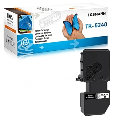 Immagine di LOSMANN TK 5240 nero Cartuccia toner compatibile con Kyocera TK5240 K per Ecosys M5526cdw M5526cdn, P5026cdw P5026cdn (1 Nero)