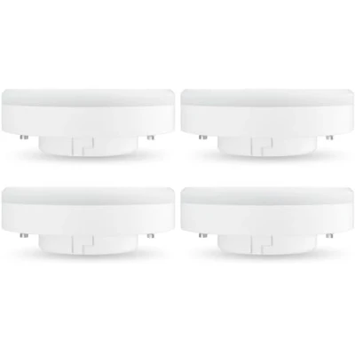 Immagine di LUTW Lampadina LED GX53 6W 2700K Bianco Caldo, Equivalente a Lampada Alogena 50W, 556lm Faretto per Armadi, Vetrine, Corridoio, Non Dimmerabile, 120 Gradi, Set di 4