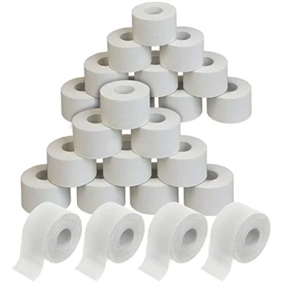 Immagine di ALPIDEX 24 x Sport Tape 3,8 cm 10 Nastro Adesivo Molti Colori 100% Cotone Non Elastico, Colore:Bianco