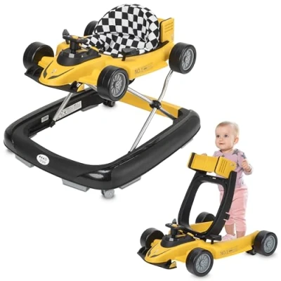 Immagine di ib style® LITTLE SPEEDSTER 2 in 1 Girello per bambini Baby walker con effetti sonori EN 1273:2020 GIALLO