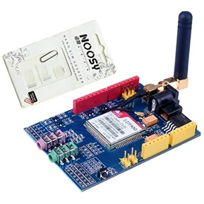 Immagine di TECNOIOT SIM900 GPRS/gsm Shield Development Board quad band Module with antenna + gift Scheda di sviluppo Modulo con regalo