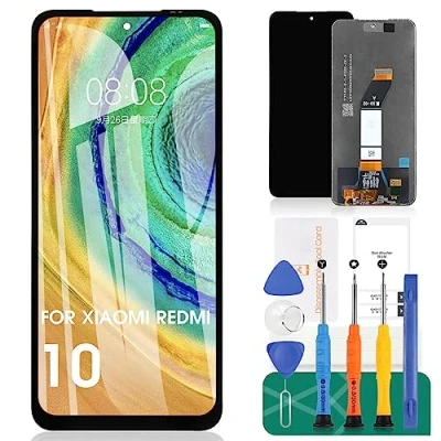 Immagine di Per Xiaomi Redmi 10 Schermo di Ricambio Display LCD Touch Screen Digitizer Assembly 21061119AG Kit Riparazione (nero)