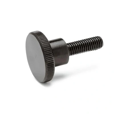 Immagine di Ganter Normelemente, Viti a testa zigrinata alta DIN 464 M2,5 8, filettatura M2,5, lunghezza filettatura: 8 mm, acciaio brunito, 5 pezzi