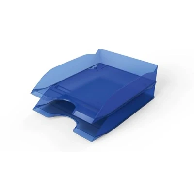 Immagine di Durable Vaschette porta corrispondenza BASIC A4, blu traslucido, impilabili, 6 pezzi, 1701674540