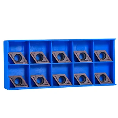 Immagine di Lama in metallo duro CNC da 10 pezzi, inserti per tornitura DCMT11T304 VP15TF, punte taglierina, utensile tornio