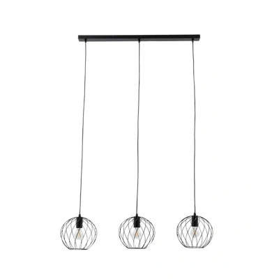 Immagine di Lampada a sospensione Lindby Danika, lunghezza 105 cm, nero, metallo