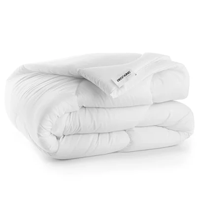 Immagine di DecoKing 155 x 220 Letto Trapunta piumone Anallergico per Chi soffre di allergie 100% Microfibra ganzjaehrig Oeko Tex Standard 1300 G cm, Microfibra, Bianco, cm