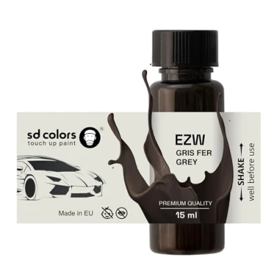 Immagine di SD COLORS GRIS FER GREY EZW New Touch Up Paint 15 ML RIPARAZIONE GRAFFIO CHIP PENNELLO COLORE GRIGIO (Solo VERNICI)