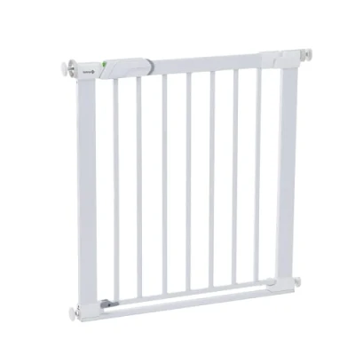 Immagine di Safety 1st SecureTech Flat Step Practical Metal Gate with Thin Over Bar, Ideal for Kids and Pets, 73 to 80 cm, White