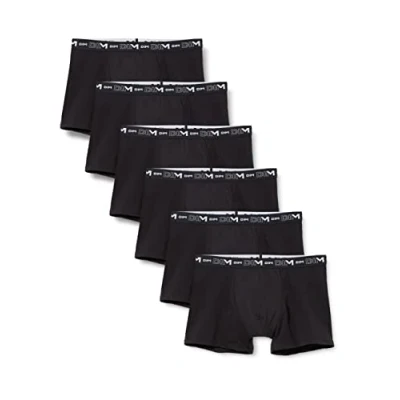 Immagine di DIM Boxer in Cotone Elasticizzato Traspirante Supporto Ottimale Uomo x6, Nero, XL