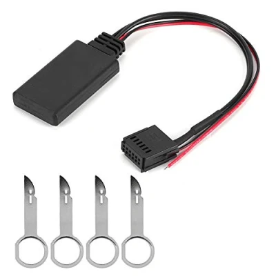 Immagine di Qiilu Adattatore adatto per Audio Bluetooth auto, modulo con ingresso ausiliario Cavo AUX IN Fiesta 6000 CD