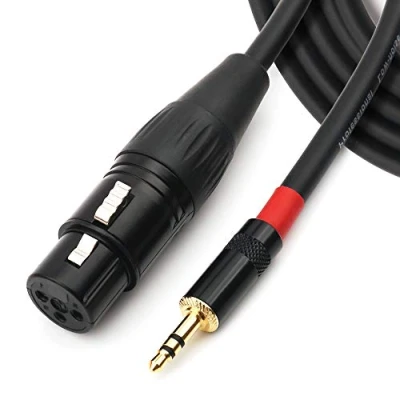 Immagine di NANYI3,5 mm TRS Maschio a XLR Femmina Cavo di interconnessione audio per microfono, adatto console da studio 3Meter