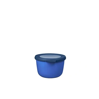 Immagine di Mepal Multi Bowl Cirqula Round Contenitori Plastica con Coperchio Adatto come contenitore ermetico per Frigo, microonde, Congelatore e piatti da portata Ciotole Cucina 500 ml Vivid blue