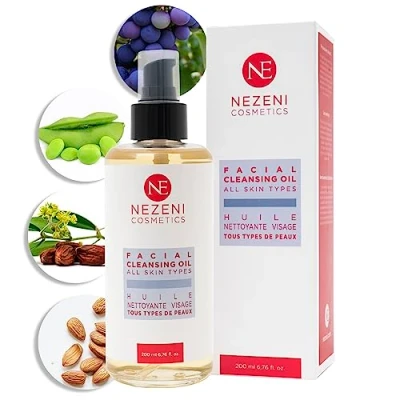 Immagine di Nezeni Olio Detergente Struccante 200 ml 10 ingredienti attivi 7 Oli Vegano Per tutti i tipi DI pelle, comprese quelle secche e/o sensibili. BASSO CONTENUTO CONSERVANTI