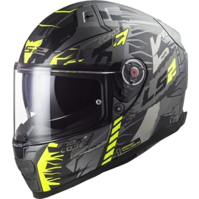 Immagine di LS2, Casco integrale moto VECTOR II Techbot, titanium yellow XL