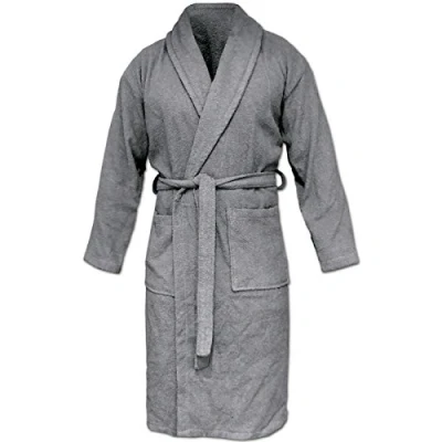 Immagine di HOMELEVEL Accappatoio da viaggio in spugna, 100% cotone, taglie S 6 XL, per donne, uomini e forti, sauna,