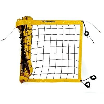 Immagine di rete professionale per beach volley, pallavolo, 9,5 m, giallo, resistente alle intemperie, interni ed esterni, spiaggia, sport