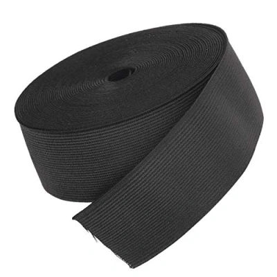 Immagine di The Bead Shop Bande Elastiche Piatte Banda Elastica da Cucire Elastici per la Vita, Il Cucito, creazione di Parrucche 6 Metri (Nero, 38 mm)