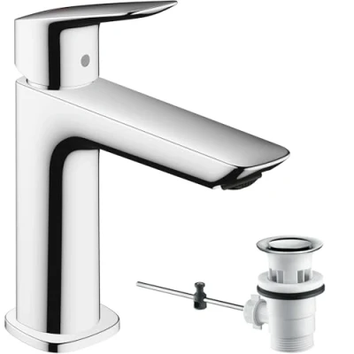 Immagine di hansgrohe Logis Fine Miscelatore monocomando lavabo 110 Coolstart con tirante, Cromo, 71254000