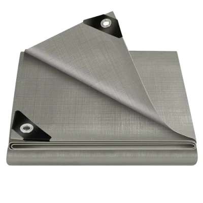 Immagine di WOLTU Telone Occhiellato Impermeabile 2x2 m, Telo di Copertura in PE 280 g/m² con Occhielli, Protezione Anti UV e Antipioggia per Barca, Auto, Piscina, Grigio