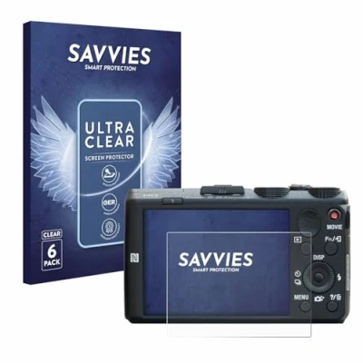 Immagine di savvies (6 Pezzi Pellicola Protettiva per Sony Cyber Shot DSC HX60 Protezione Schermo Trasparente