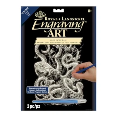 Immagine di Royal &amp; Langnickel Glow in The Size Scuro Incisione Artistica A4 Set Octopus Creato