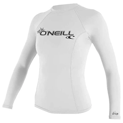 Immagine di O&#039;Neill Basic Skins Maglia da Donna a Maniche Lunghe, Colore: Bianco