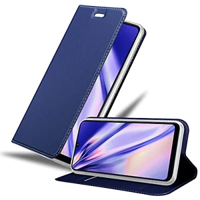 Immagine di Cadorabo Custodia Libro compatibile con Samsung Galaxy A31 in CLASSY BLU SCURO Vani di Carte, Funzione Stand e Chiusura Magnetica Portafoglio Cover Case Wallet Book Etui Protezione