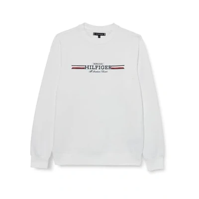 Immagine di Tommy Hilfiger Uomo Felpa Scollo Rotondo, Bianco (White), S