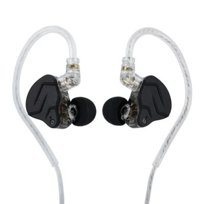 Immagine di Linsoul KZ ZSN PRO X Dual Driver 1BA+1DD Auricolari ibridi in metallo, HiFi, monitor ear con cavo staccabile a 2 pin (senza microfono, nero)