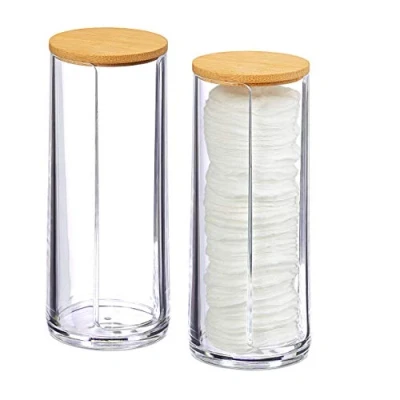 Immagine di Relaxdays, Acrilico, 2 Varianti con Coperchio in bambù, Trasparente/Naturale, px, unità