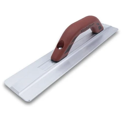 Immagine di Lisciatore a mano Marshalltown con impugnatura Durasoft in alluminio, utensili per calcestruzzo e pavimento, dimensioni: 394x79 mm