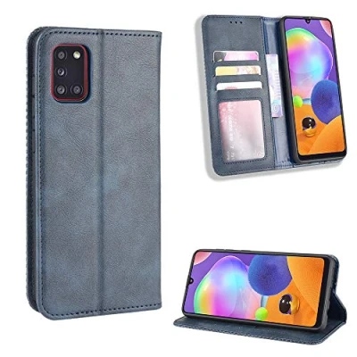 Immagine di Jielangxin Cover per Samsung Galaxy A31,Custodia in Pelle Custodia SM A315F/DS A31 / A315G/DS A315G/DSL A315G/L A315N A315F Case Blue
