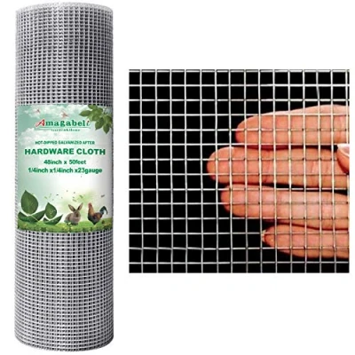 Immagine di Amagabeli 1.2M X 15M Rete Metallica Zincata Maglia Quadrata 6.3 mm Recinzione Elettrosaldata Spessore 0,61 Giardino recinzioni Quadra