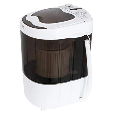 Immagine di Adler Camry CR 8054 Lavatrice Mobile per Campeggio, Piccola Casa, Lavaggio e Centrifuga, Marrone/Bianco