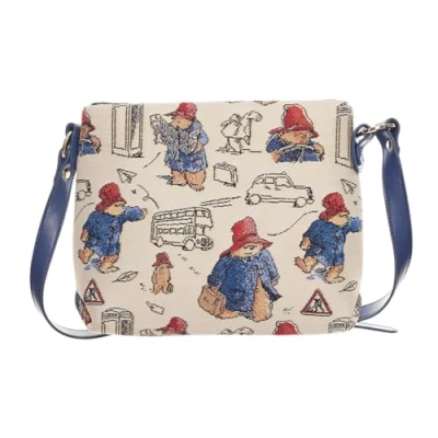Immagine di Signare Paddington Bear borsa a tracolla piccola da donna Design compatto Caratteristiche tasca antiscivolo e con zip per riporre oggetti Illustrazioni iconiche del 1958 di